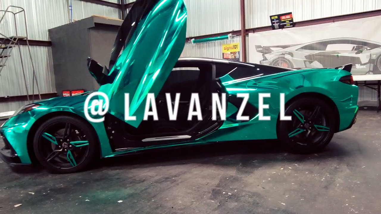 NEW C8 CORVETTE WRAPPED IN HEXIS TEAL CHROME. Owner: @Lavanzel