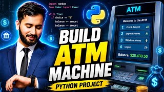 Python ATM Machine Using Faker Library & Random | Complete Guide By Shahzaib Malik