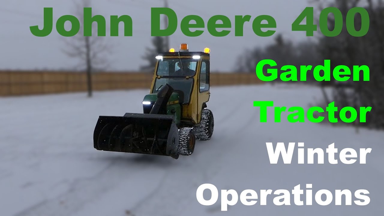 Ultimate Winter Snow Removal Machine: Modified John Deere 400 Garden Tractor