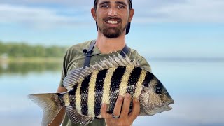 How To Tie The Best Rig To Catch Big Sheepshead Around Structure