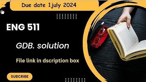 ENG 511 gdb solution 2024 |ENG511 gdb solution 100% correct solution #rslearningzone
