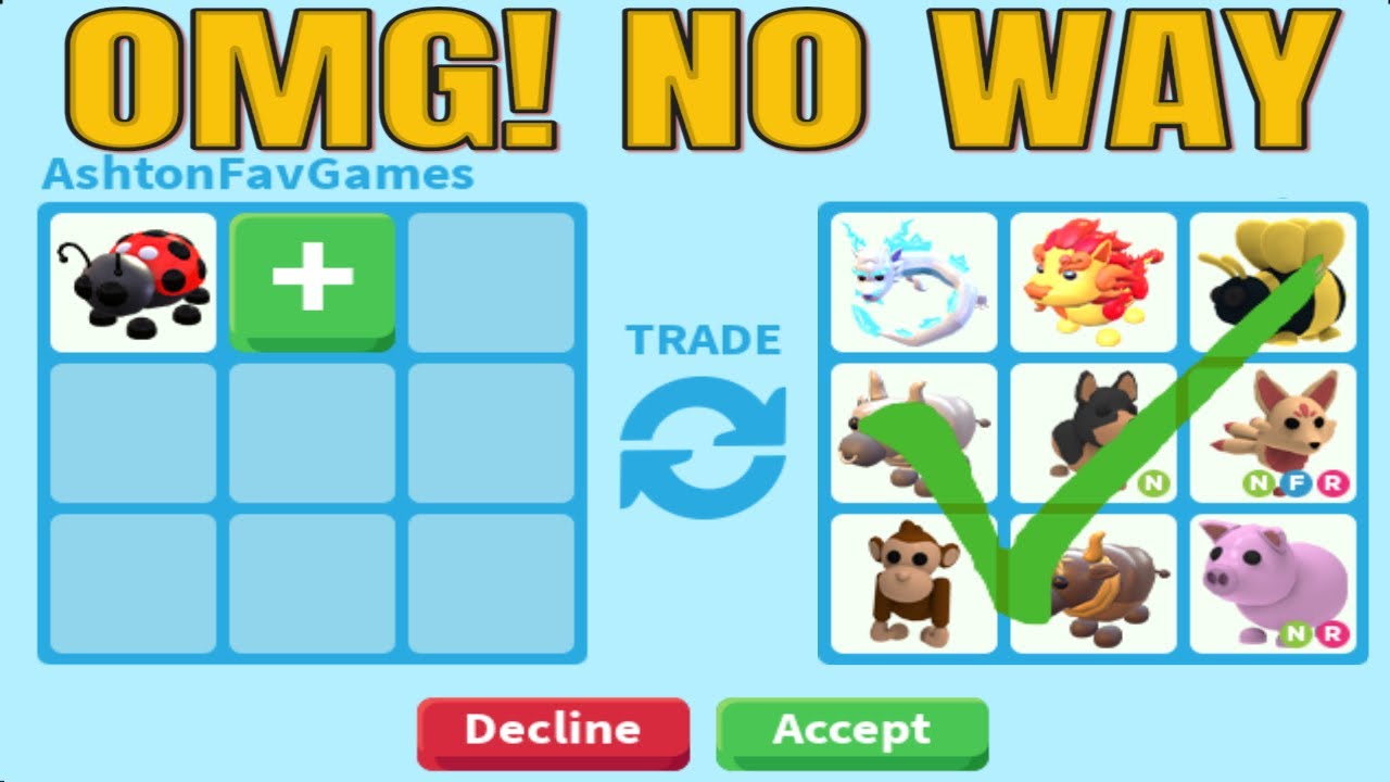 What people trade for LADYBUG Roblox adopt me 