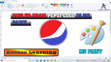 How to draw pepsi logo in ms paint//pepsi logo ms paint//Access Learning