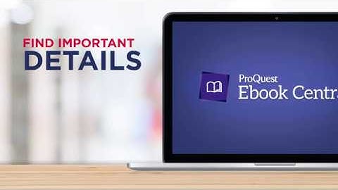 Using the Ebook Central Book Detail Page