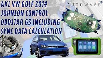 Volkswagen Golf 2014 MQB All Keys Lost Using Obdstar G3 Sync Data Calculation Function Full Tutorial