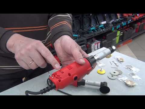 Гравер Pomogator FIXTOOL 160 Вт, 3 500–15 000 об/хв, 6 швидкостей, з диском Distar Butterfly, черепахою 50 мм та кейсом, видео 1