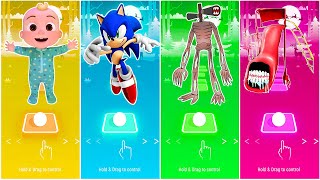 Cocomelon 🆚 Sonic 🆚 Siren Head 🆚 Extra Slide 🔥 Who Will Win?