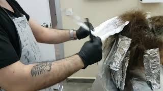 7.11 Ash Brown Hair Coloring How to make ombre Balayage Hair Detailed Explanation screenshot 5