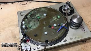 Noisevember 2019 Day 7: Marbles on a metal disk on a turntable.
30 seconds of noise per day throughout November 2019.
Playing a metal disk on a turntable, with some marbles which disrupt the tone arm. The doorstop forces the tonearm back onto the playyer once the marbles have knocked it aside.
The audio is a mix of the feed from the stylus and the mics over the platter.
More info on Noisevember here: https://www.facebook.com/events/444856792824958/ Noisevember 2019 Day 7: Marbles on a metal disk on a turntable.