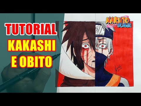 Como desenhar OBITO UCHIHA de Naruto 