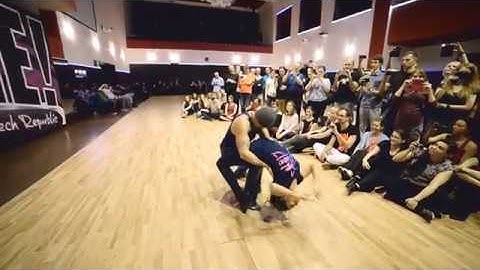 Diego Borges and Jessica Pacheco 2018 demo - West Coast Swing at WestZoukTime, Brno