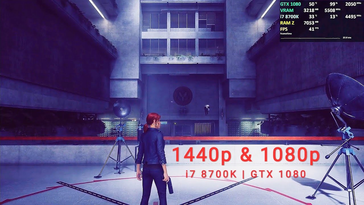 Control | 1440p & 1080p | i7 8700K | GTX 1080 | Max Settings | PERFORMANCE TEST | GAMEPLAY