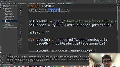 Convert PDF to Text and then to Audio Python