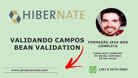 Curso de JSF - Validando campos com Bean Validation