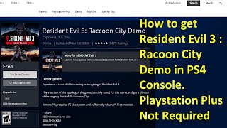 How to get Resident Evil 3 :  Racoon City Trial & Demo in PS4 Console? screenshot 4