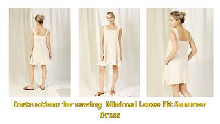 How To Sew a Minimalist Mini Dress | Square Neck Ruffle Hem Dress Sewing Tutorial screenshot 5