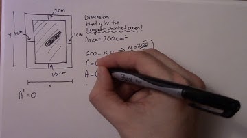 Calculus Optimization - Printed Area on a Poster