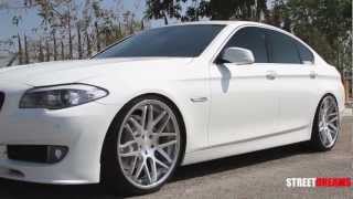 White BMW 5 Series with 22" Vertini Magic Wheels | StreetDreams.org