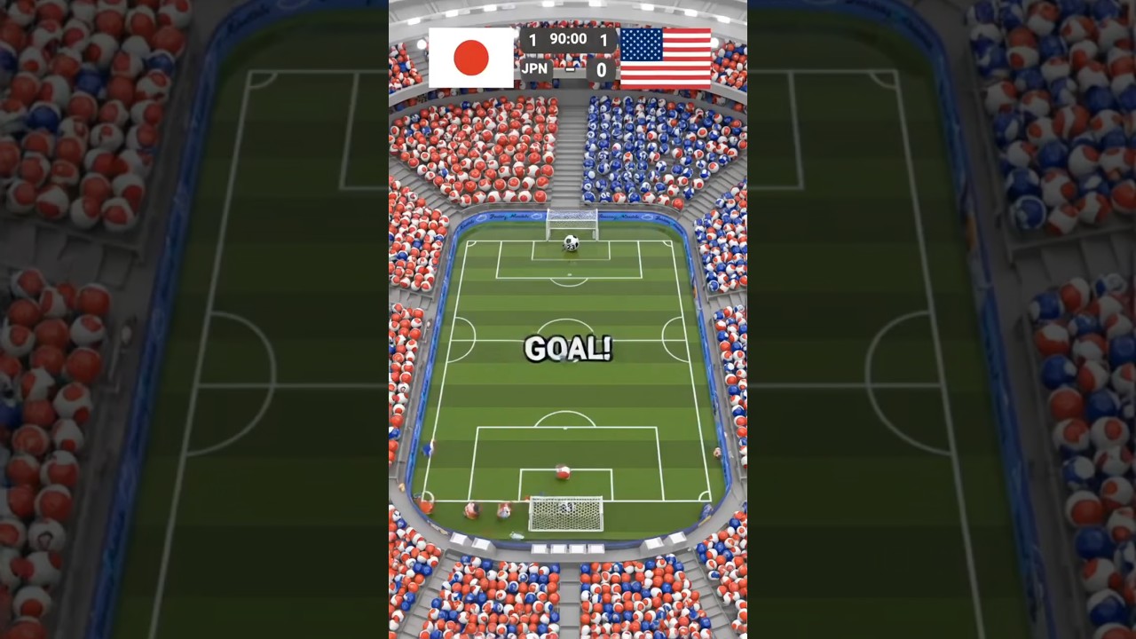 Битва пенальти в мраморном футболе | США 🇺🇸 против Японии 🇯🇵 