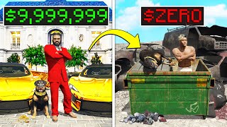 BILLIONAIRE to HOMELESS in GTA 5 with CHOP &amp; BOB
