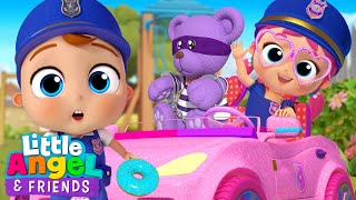 Princess Jill's Police Chase Adventure! | Little Angel And Friends Kid Songs