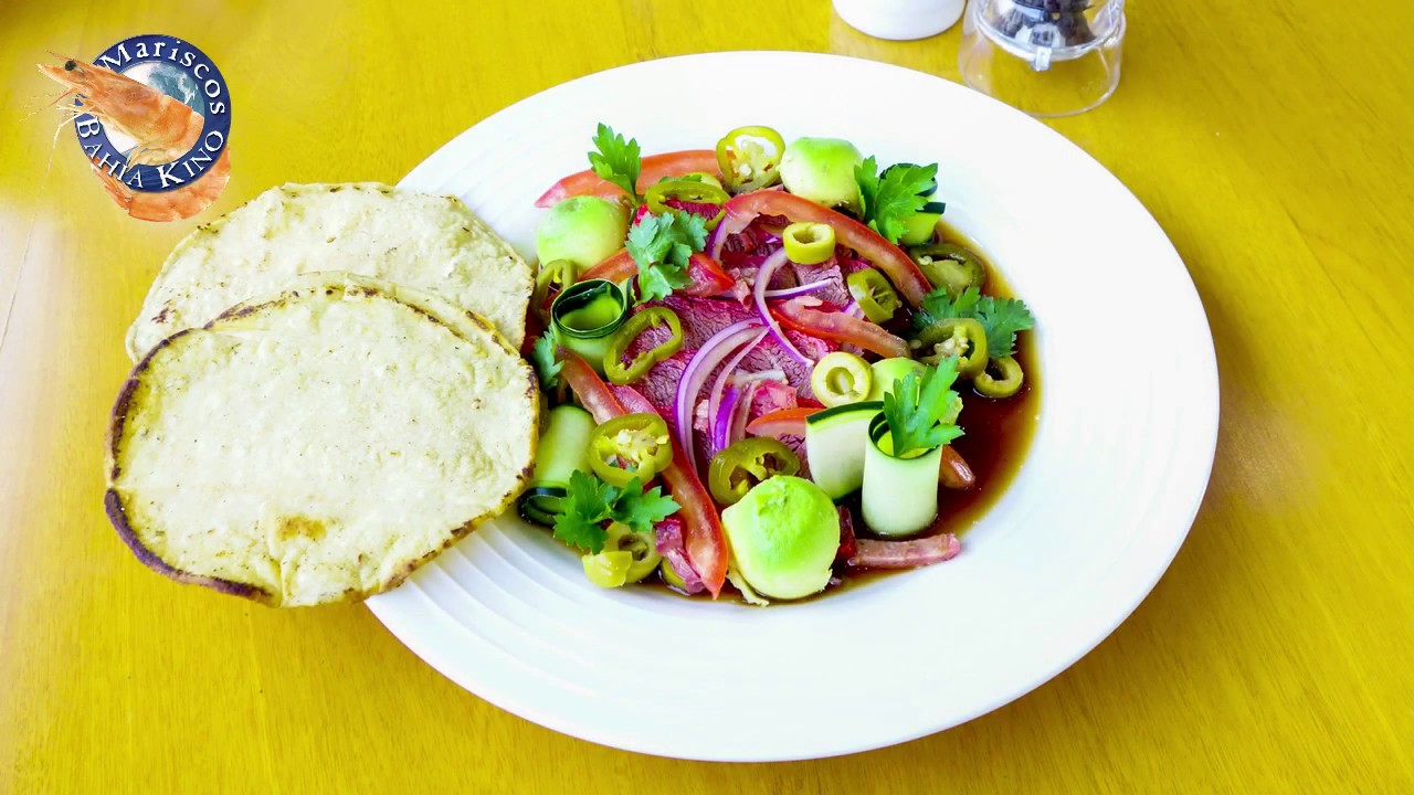 Marlin a la Vinagreta con Mariscos Bahía Kino