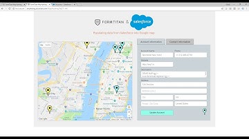 Load data from Salesforce into Google Map using FormTitan