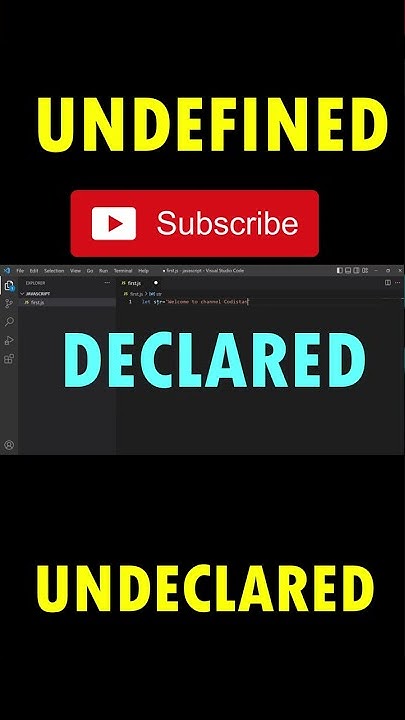 Undefined and Undeclared Variable in Javascript - YouTube