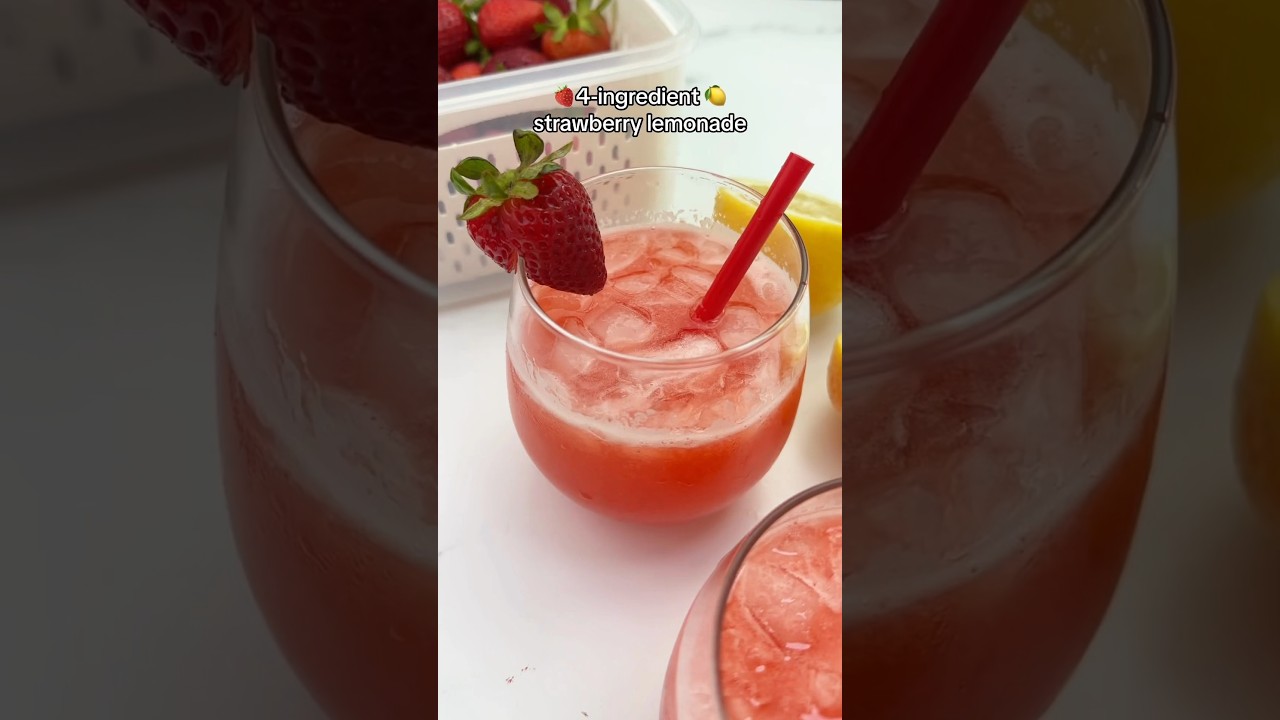 ЛЕГКИЙ КЛУБНИЧНЫЙ ЛИМОНАД 🍓🍋 