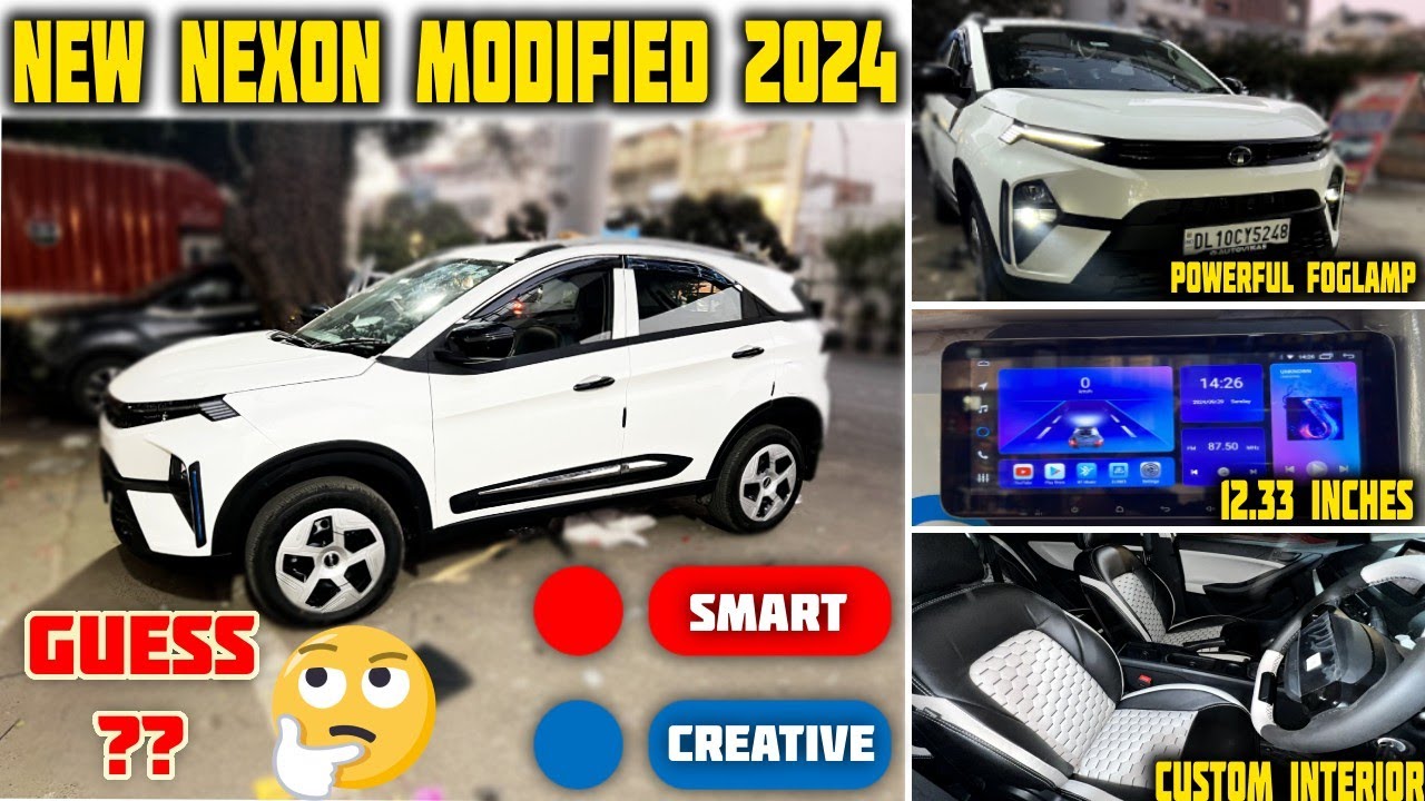 Guess?? 🫢 Tata Nexon Modified 2024 | Nexon Smart plus Modification Base to Top