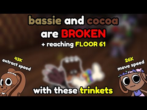 🧺 reaching FLOOR 61 || bassie + cocoa are INSANELY broken with these trinkets in dandy's world..