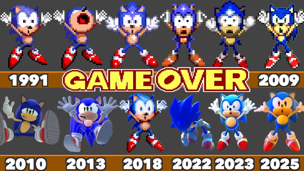 Evolution of Sonic Death animation and Game Over Screen in SEGA and Nintendo Games