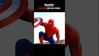 Iron man chose only spiderman🕷️⚡#marvel