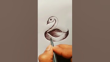 How to draw a duck from number 2 #art #viral #drawing  #ytshorts #trending #trendingshorts #duck