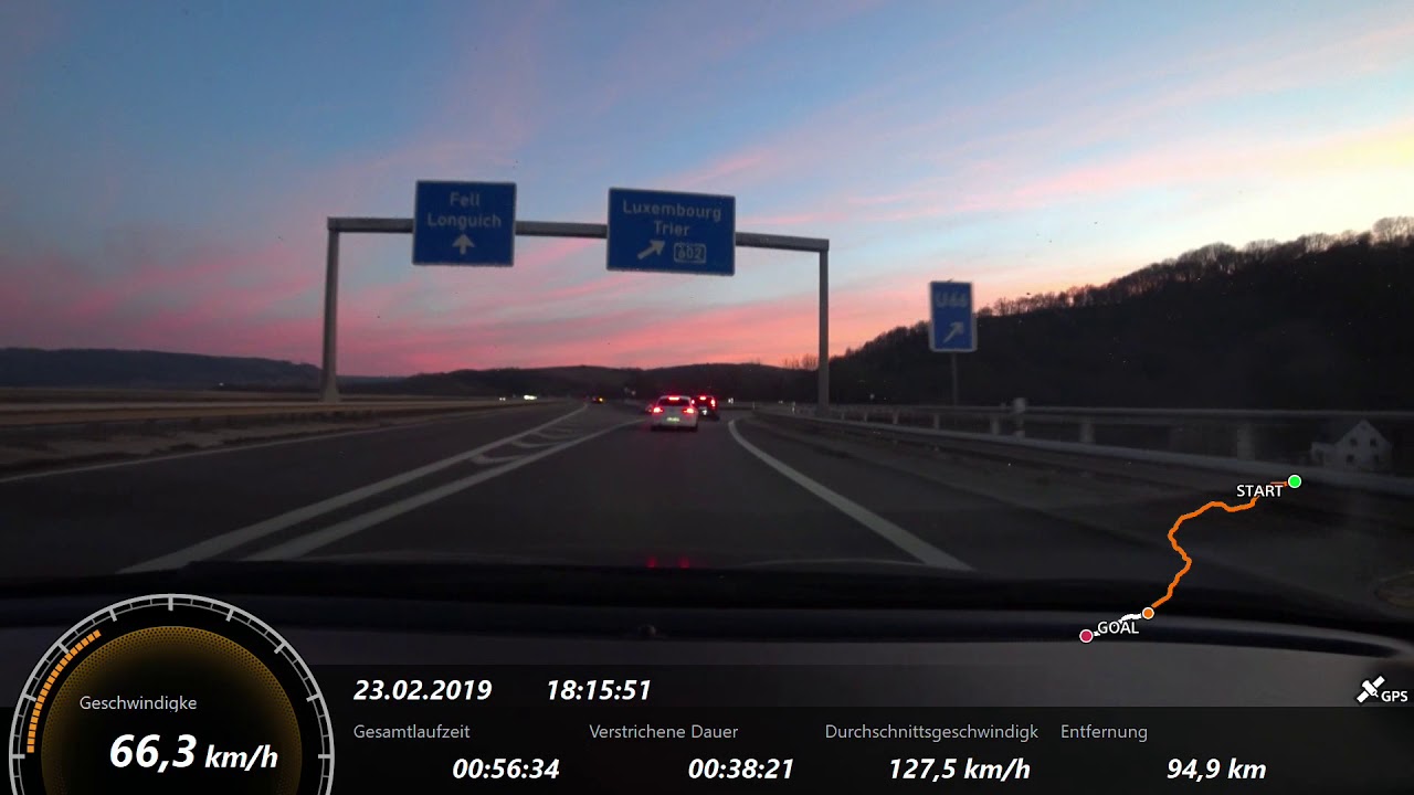 Autobahn Dashcam Germany 2019 4K 6 