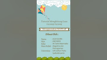 Menghitung Luas Layang-layang menggunakan MATLAB