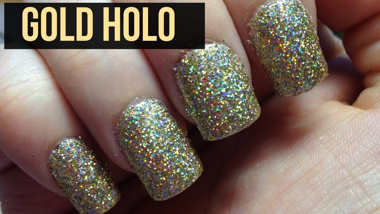 Gold Holo Nails | Glitter Nails