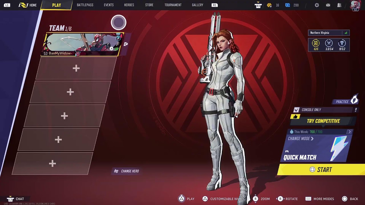 Console world RECORD widow Qp/Ranked