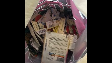 Empty packs of seed