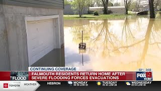 Falmouth residents return home after severe flooding