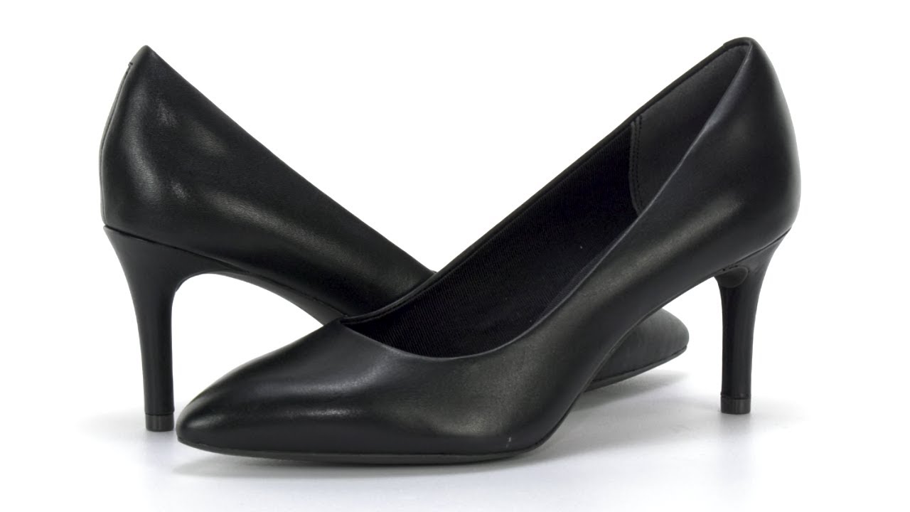 (取寄) ロックポート レディース トータル モーション 75mm ポインティ トゥ ポンプ Rockport women  Total Motion 75mm Pointy Toe Pump Black Smooth Leather Women's Rockport Total Motion 75mm Pointy Toe Pump | 6pm