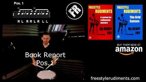 Book report rudiment in Position 1 - Drum Lesson
