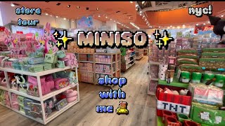 MINISO SHOP WITH ME 🧸🌸✨nyc store tour ✨ whats new at miniso Times Square 🎀