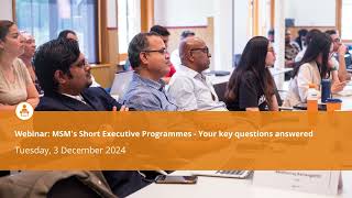 Learn more about our Short Executive Programme offer in 2025