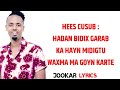 Qamar suigaani hadan bidix garab ka ahayn midigtu waxma goyn karte hees cusub lyrics