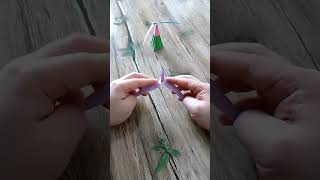 How to make Balanced bird origami DIY Paper art #origamicraft #origamibird #shortfeed