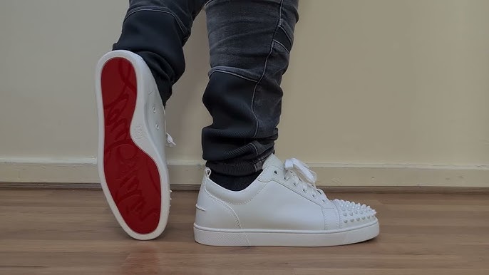 Christian Louboutin Louis Junior Calf Leather Black Low Unboxing On Foot  Review 