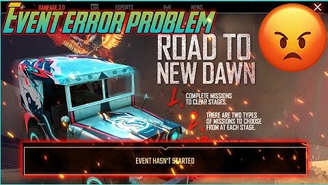 ROAD TO NEW DAWN EVENT OPEN KYU NAHI HO RHA | EVENT HAS NOT STARTED PROBLEM SOLVE,JEEP SKIN EVENT