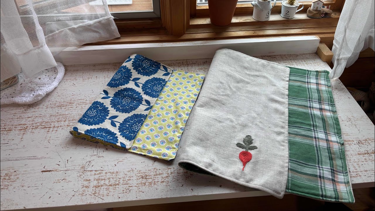 刺繍入りリバーシブルランチョンマットを作ろう。#122 - YouTube
