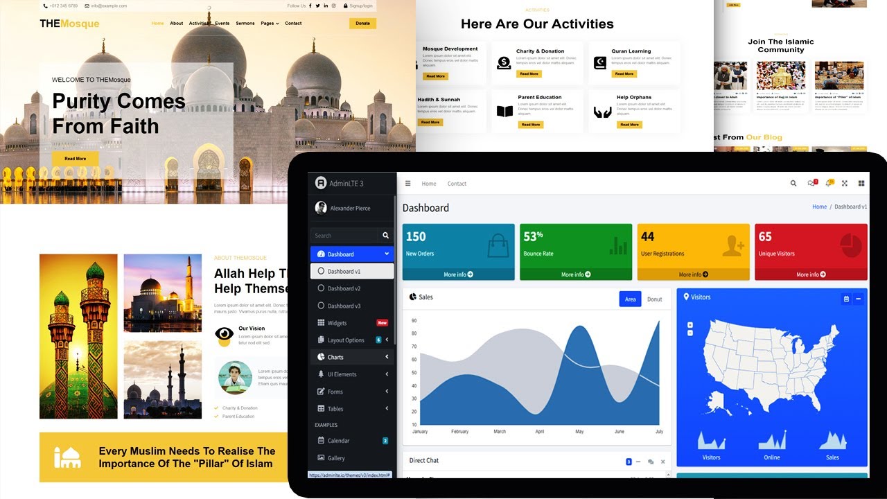 How to make Admin Panel in Laravel | Laravel tutorial in Hindi | AdminLTE Laravel